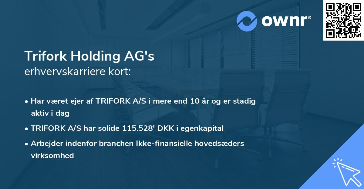 Trifork Holding AG's erhvervskarriere kort