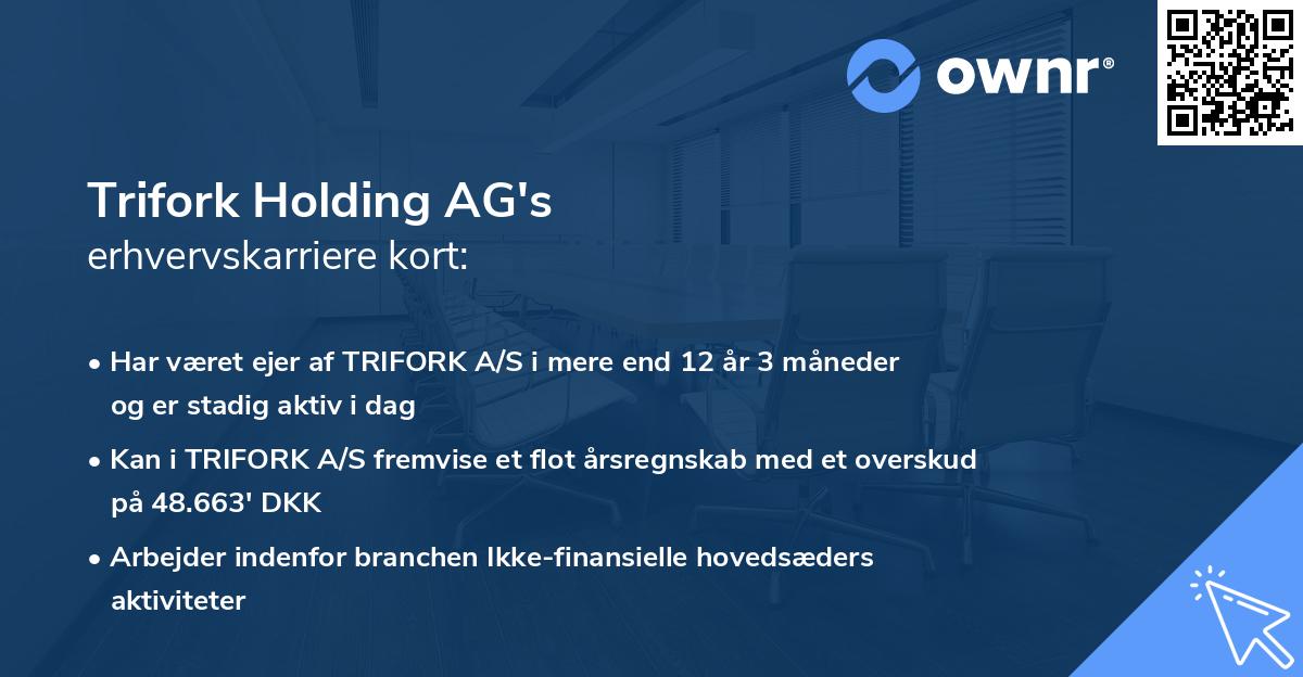 Trifork Holding AG's erhvervskarriere kort