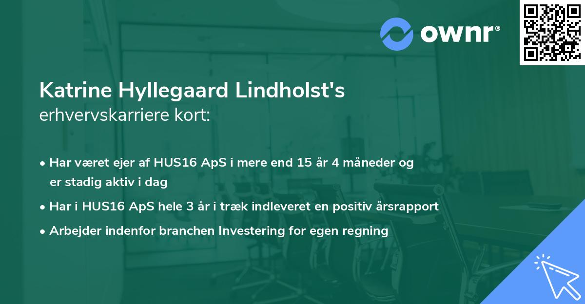 Katrine Hyllegaard Lindholst's erhvervskarriere kort