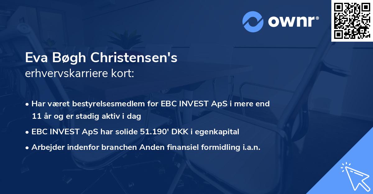 Eva Bøgh Christensen's erhvervskarriere kort