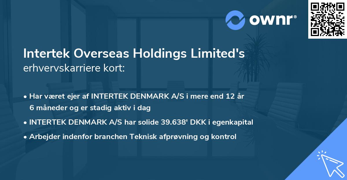 Intertek Overseas Holdings Limited's erhvervskarriere kort