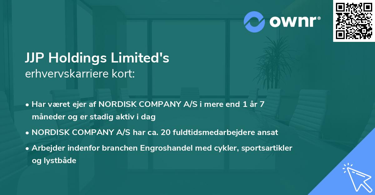 JJP Holdings Limited's erhvervskarriere kort