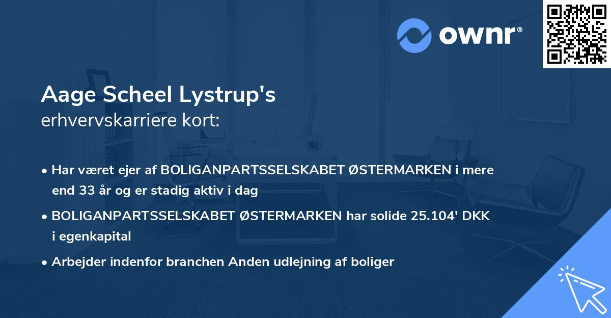 Aage Scheel Lystrup's erhvervskarriere kort