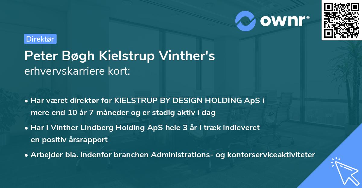 Peter Bøgh Kielstrup Vinther's erhvervskarriere kort