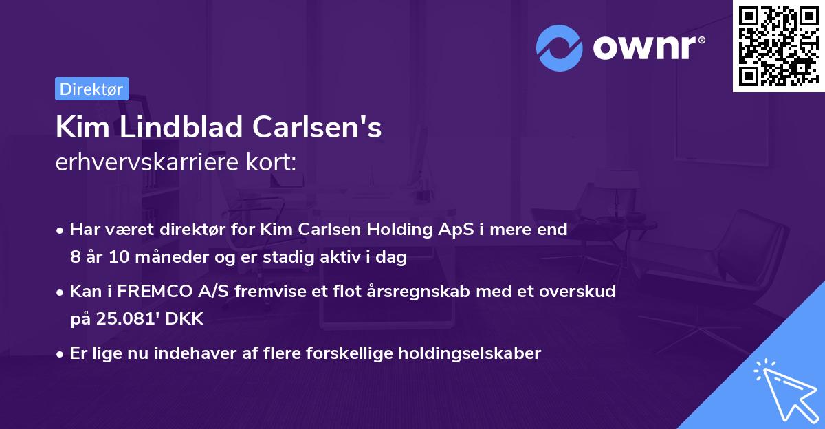 Kim Lindblad Carlsen's erhvervskarriere kort
