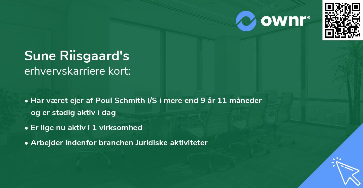 Sune Riisgaard's erhvervskarriere kort