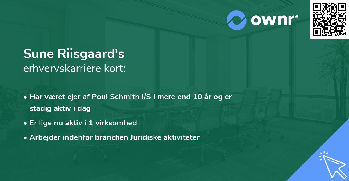 Sune Riisgaard's erhvervskarriere kort