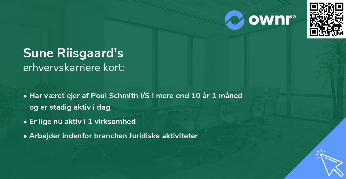 Sune Riisgaard's erhvervskarriere kort