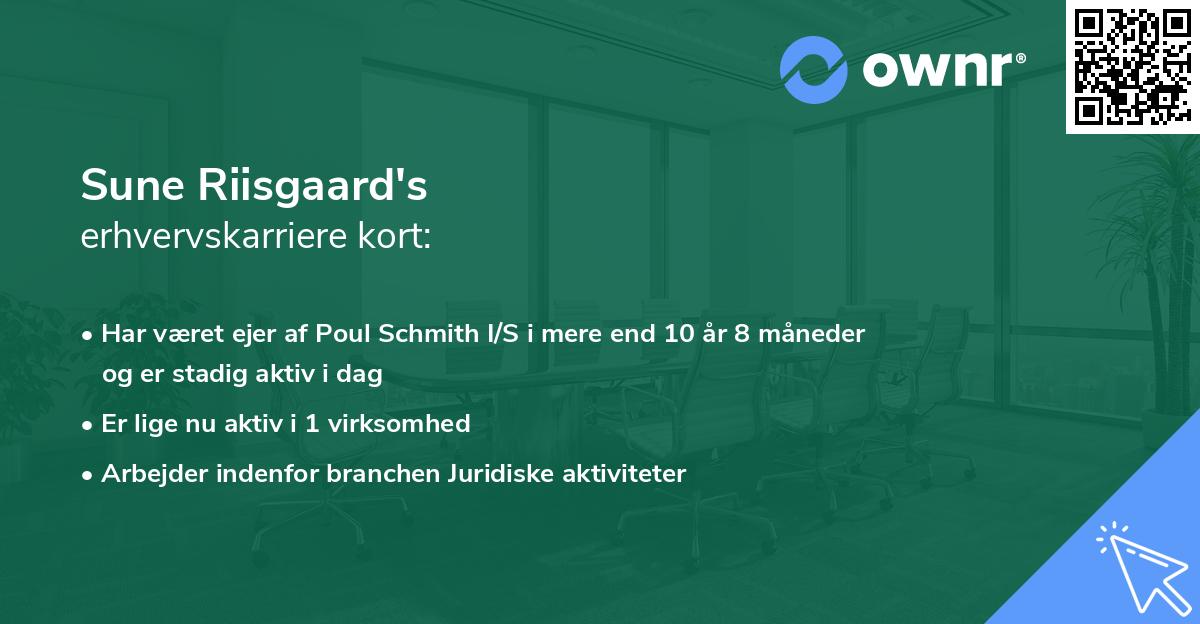 Sune Riisgaard's erhvervskarriere kort