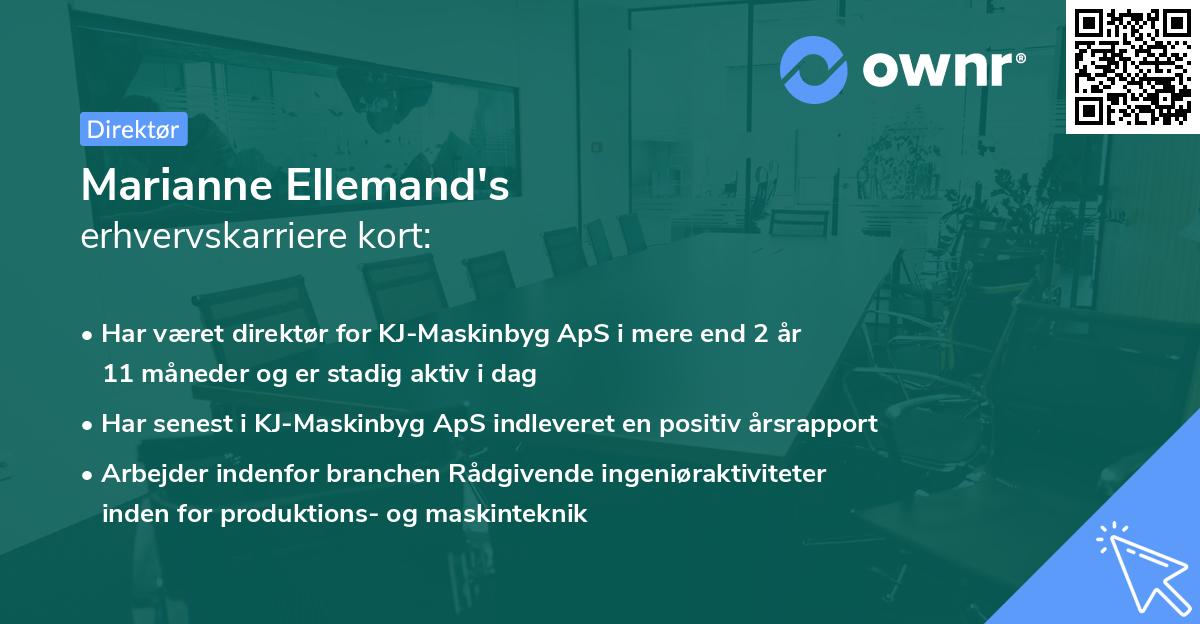 Marianne Ellemand's erhvervskarriere kort