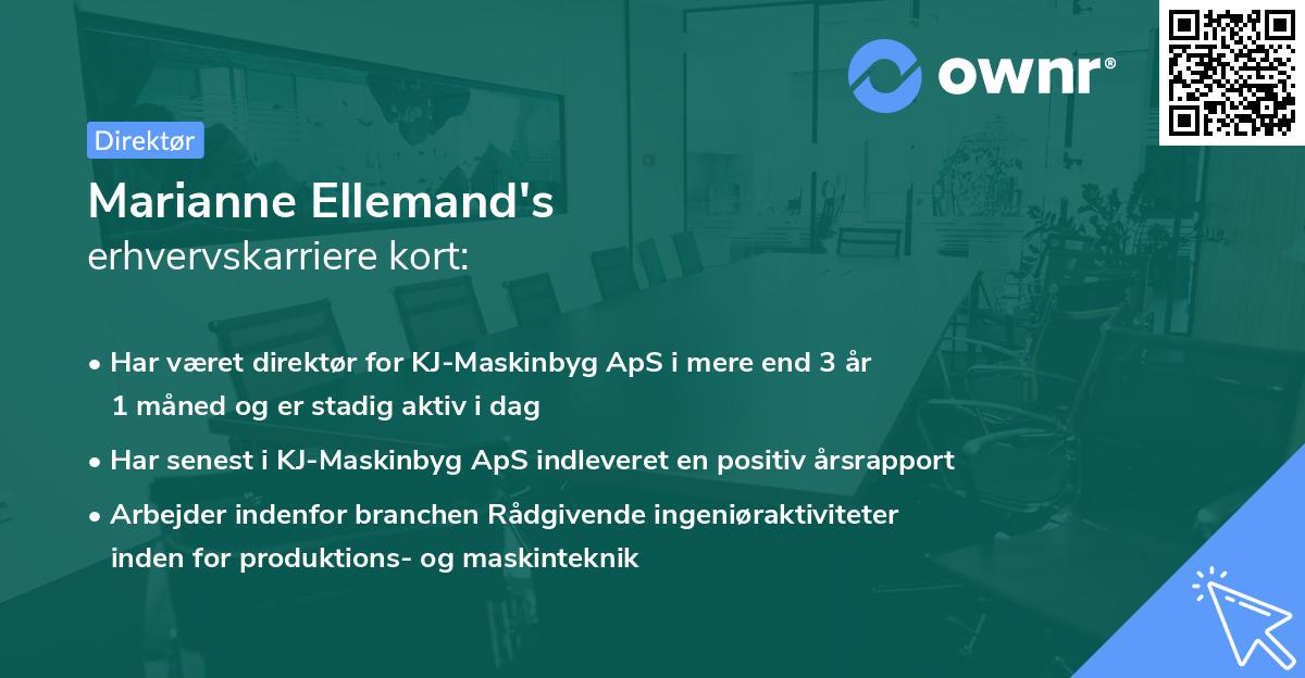 Marianne Ellemand's erhvervskarriere kort