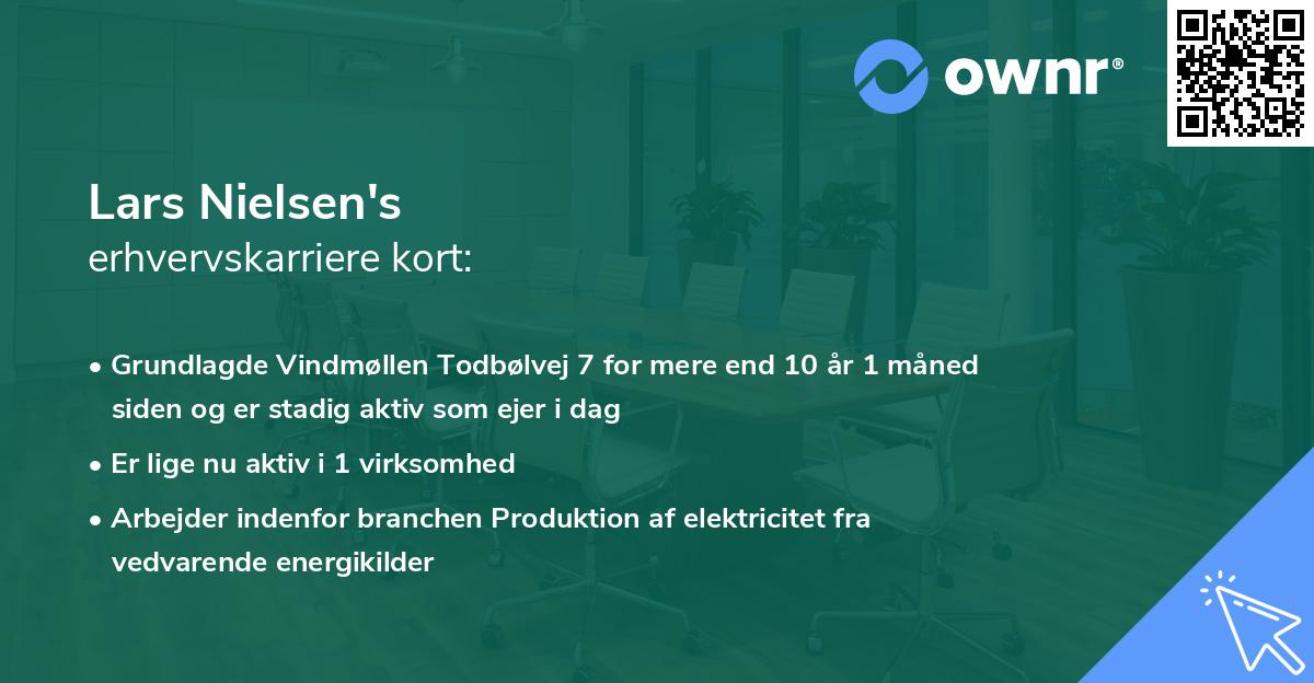 Lars Nielsen's erhvervskarriere kort