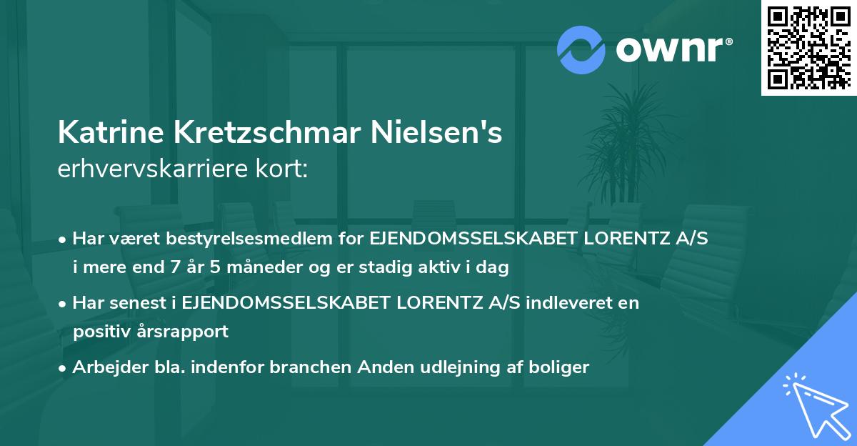 Katrine Kretzschmar Nielsen's erhvervskarriere kort