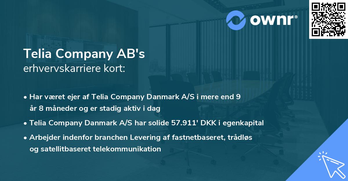 Telia Company AB's erhvervskarriere kort