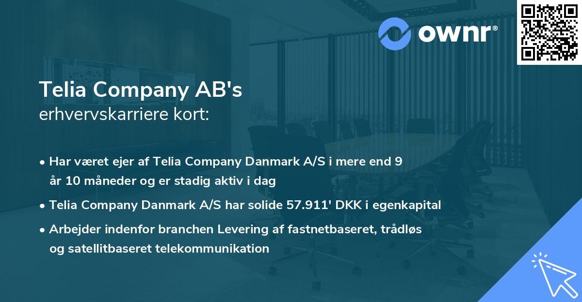 Telia Company AB's erhvervskarriere kort