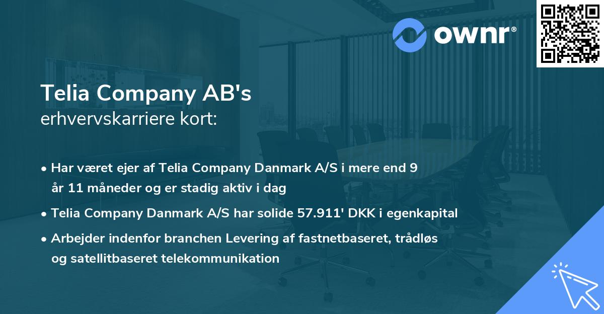 Telia Company AB's erhvervskarriere kort