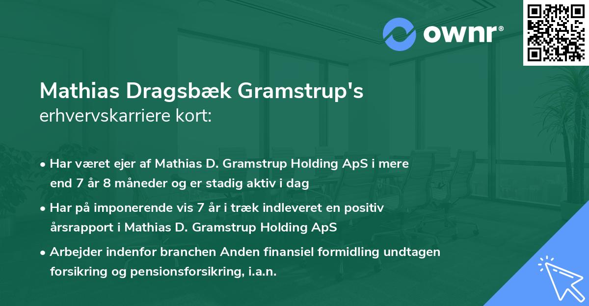 Mathias Dragsbæk Gramstrup's erhvervskarriere kort