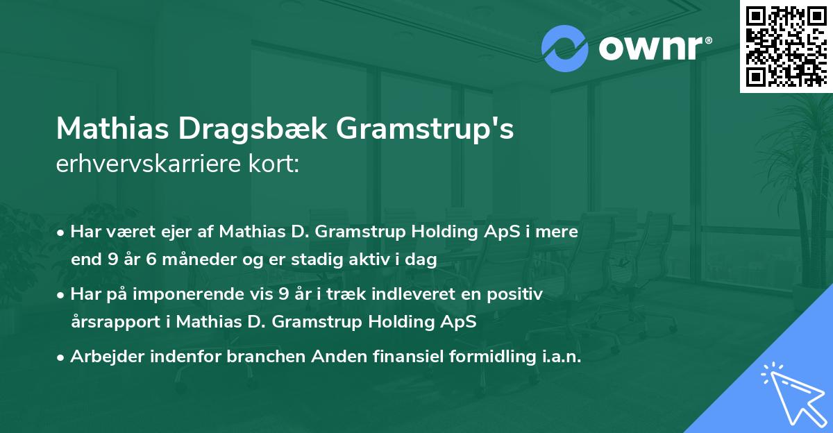 Mathias Dragsbæk Gramstrup's erhvervskarriere kort