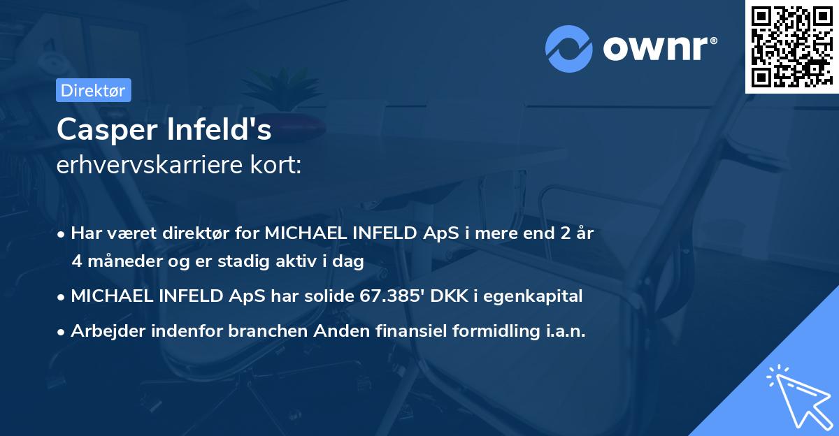 Casper Infeld's erhvervskarriere kort