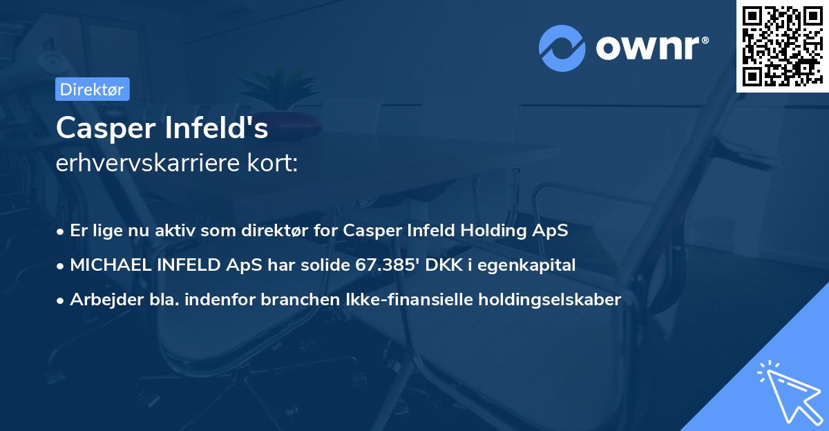 Casper Infeld's erhvervskarriere kort