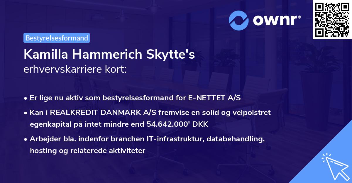 Kamilla Hammerich Skytte's erhvervskarriere kort