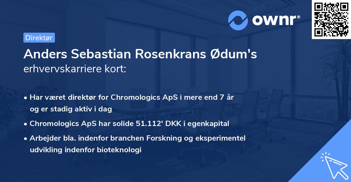 Anders Sebastian Rosenkrans Ødum's erhvervskarriere kort