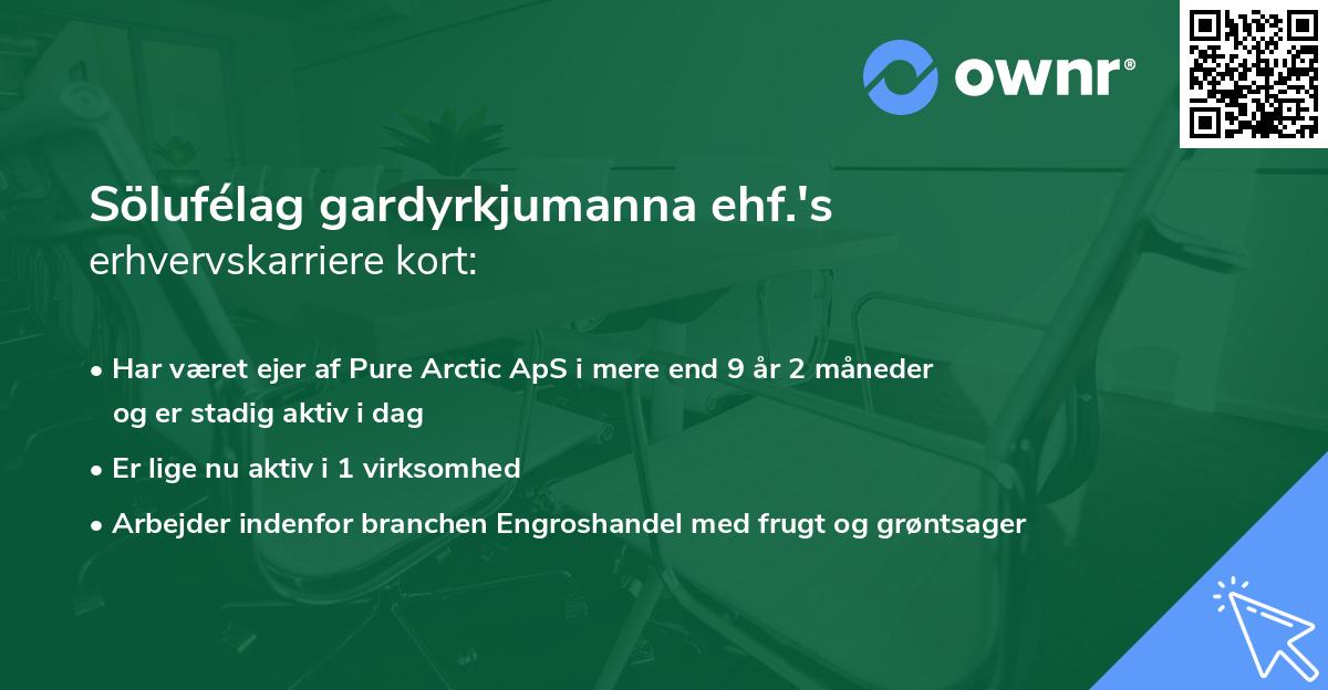 Sölufélag gardyrkjumanna ehf.'s erhvervskarriere kort