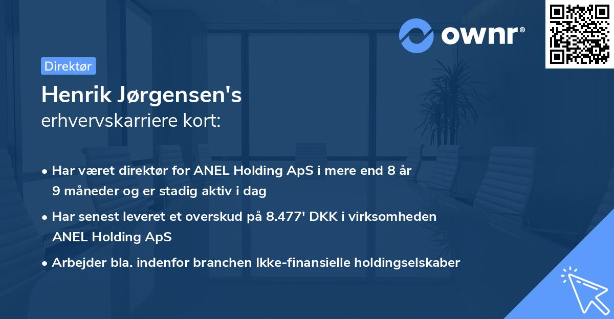 Henrik Jørgensen's erhvervskarriere kort