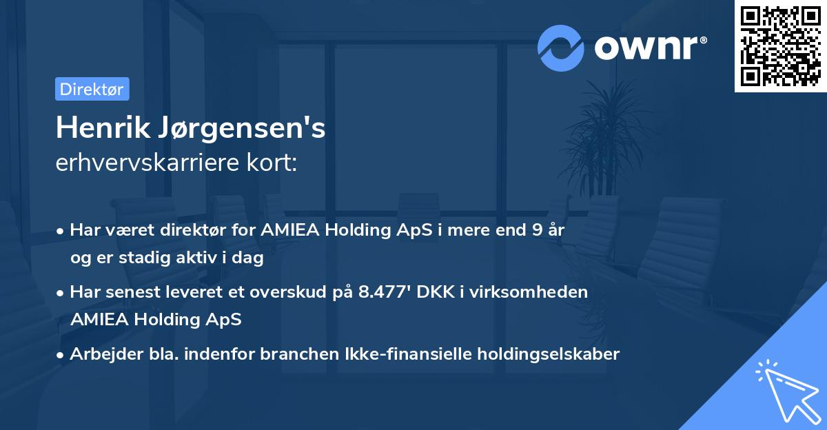 Henrik Jørgensen's erhvervskarriere kort