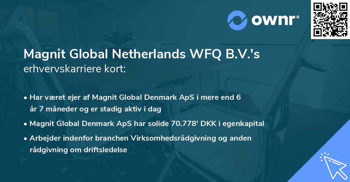 Magnit Global Netherlands WFQ B.V.'s erhvervskarriere kort