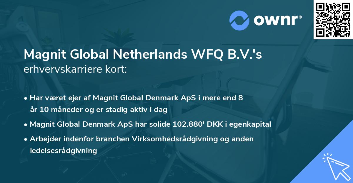 Magnit Global Netherlands WFQ B.V.'s erhvervskarriere kort