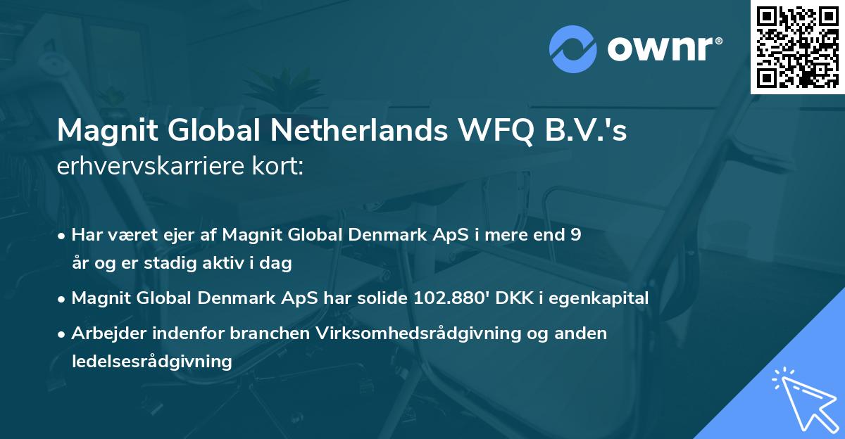 Magnit Global Netherlands WFQ B.V.'s erhvervskarriere kort