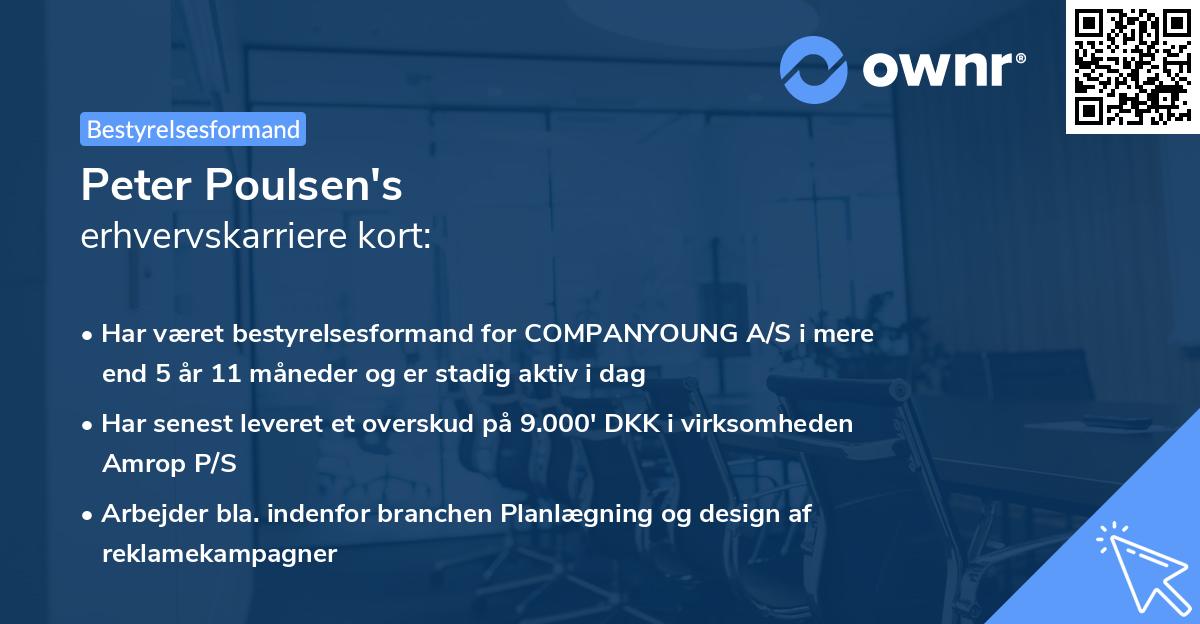 Peter Poulsen's erhvervskarriere kort