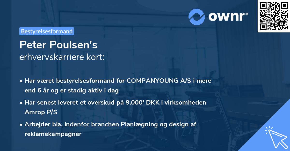 Peter Poulsen's erhvervskarriere kort