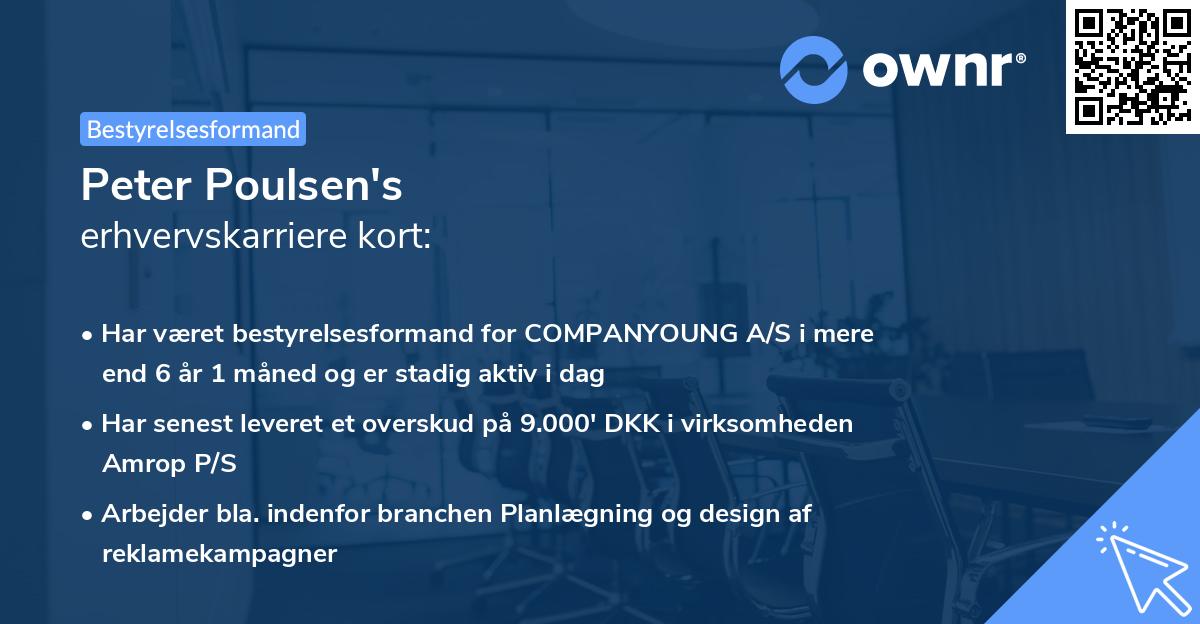Peter Poulsen's erhvervskarriere kort