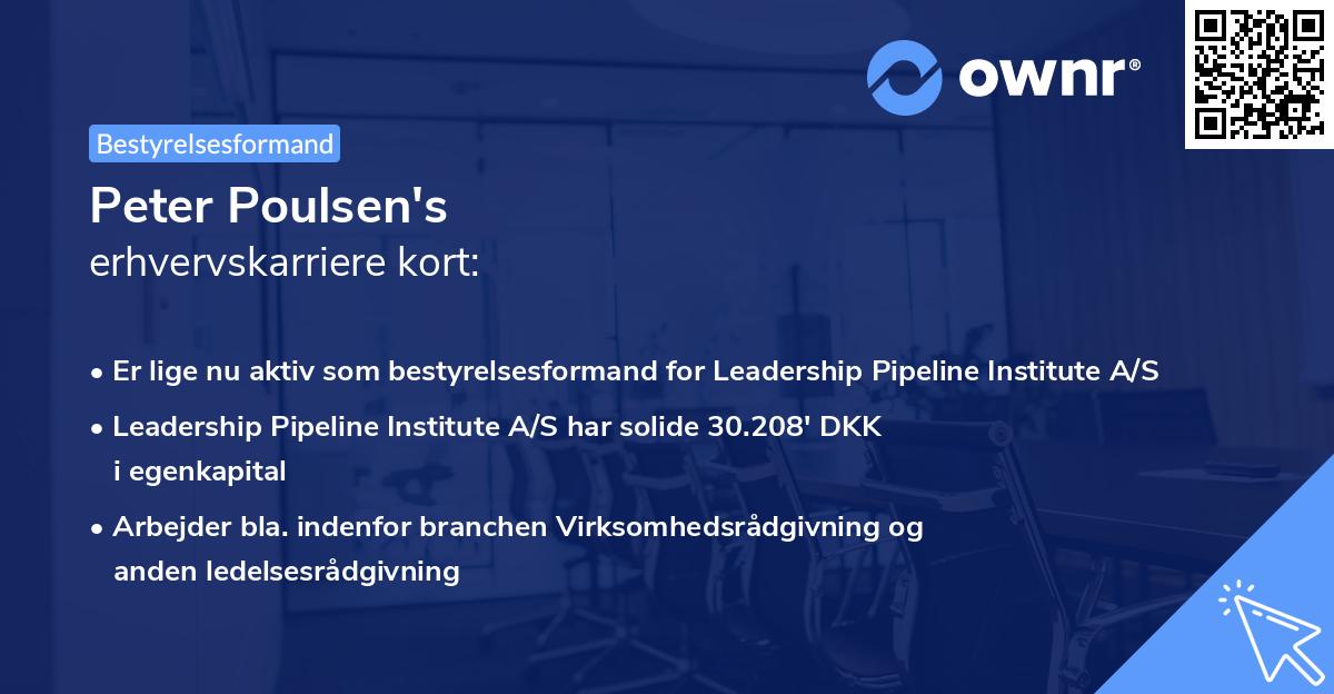 Peter Poulsen's erhvervskarriere kort