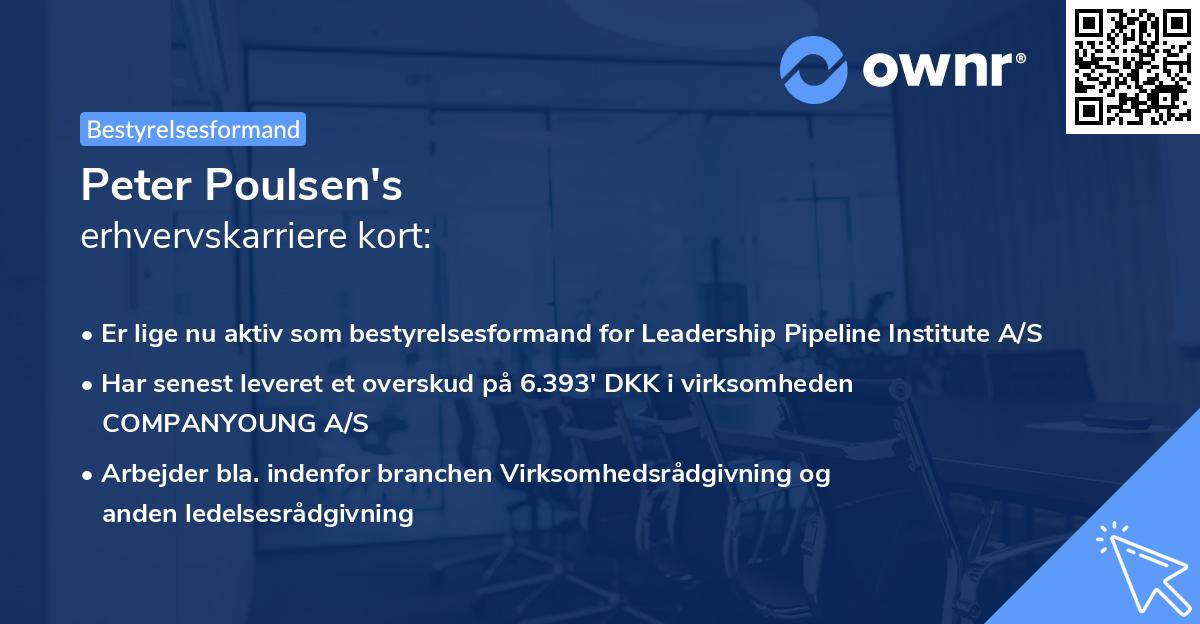Peter Poulsen's erhvervskarriere kort