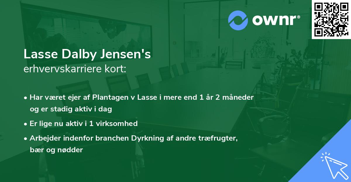 Lasse Dalby Jensen's erhvervskarriere kort