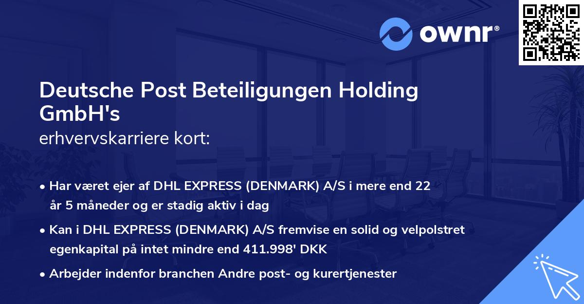 Deutsche Post Beteiligungen Holding GmbH's erhvervskarriere kort