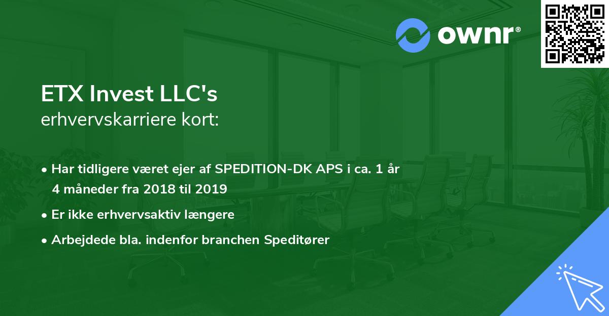 ETX Invest LLC's erhvervskarriere kort