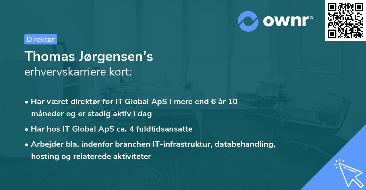 Thomas Jørgensen's erhvervskarriere kort