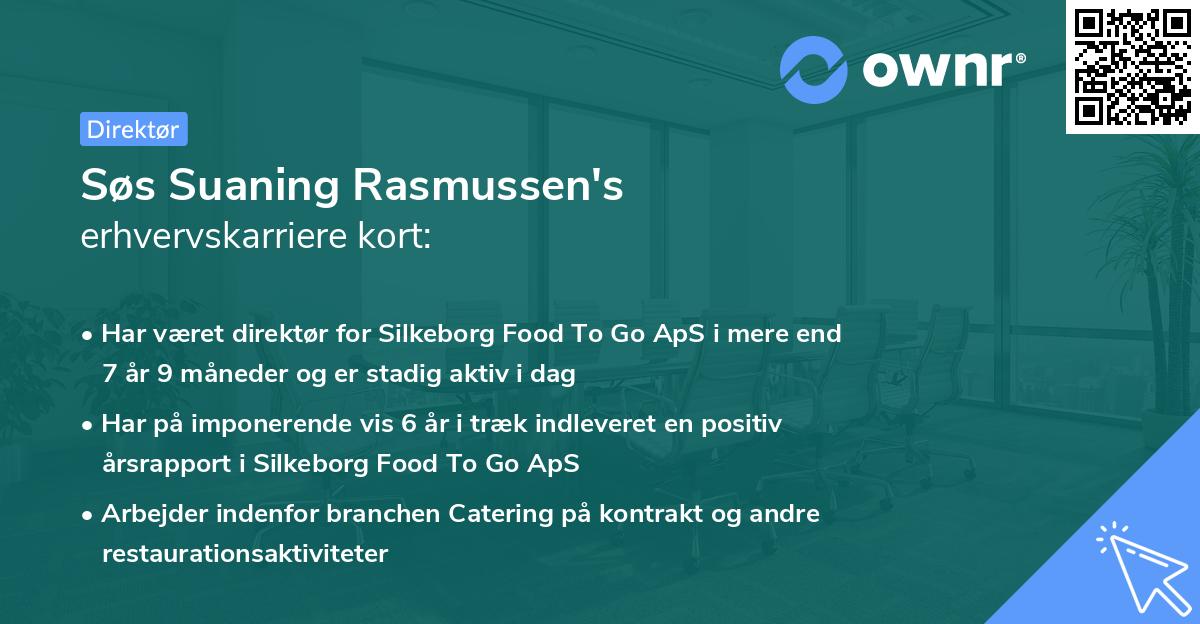 Søs Suaning Rasmussen's erhvervskarriere kort