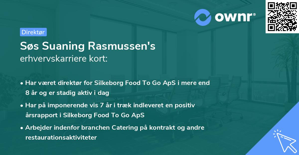 Søs Suaning Rasmussen's erhvervskarriere kort