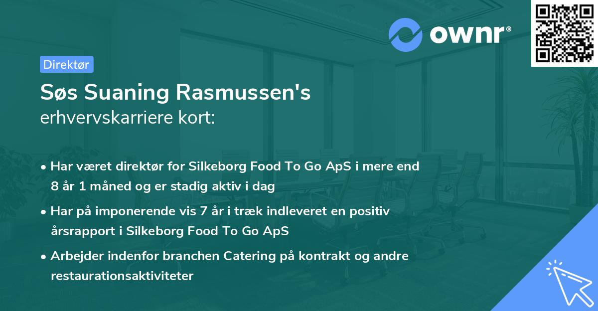 Søs Suaning Rasmussen's erhvervskarriere kort