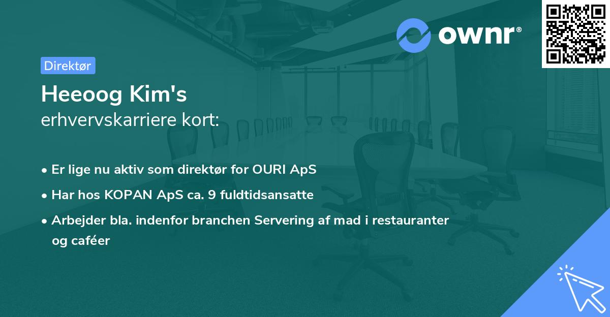 Heeoog Kim's erhvervskarriere kort