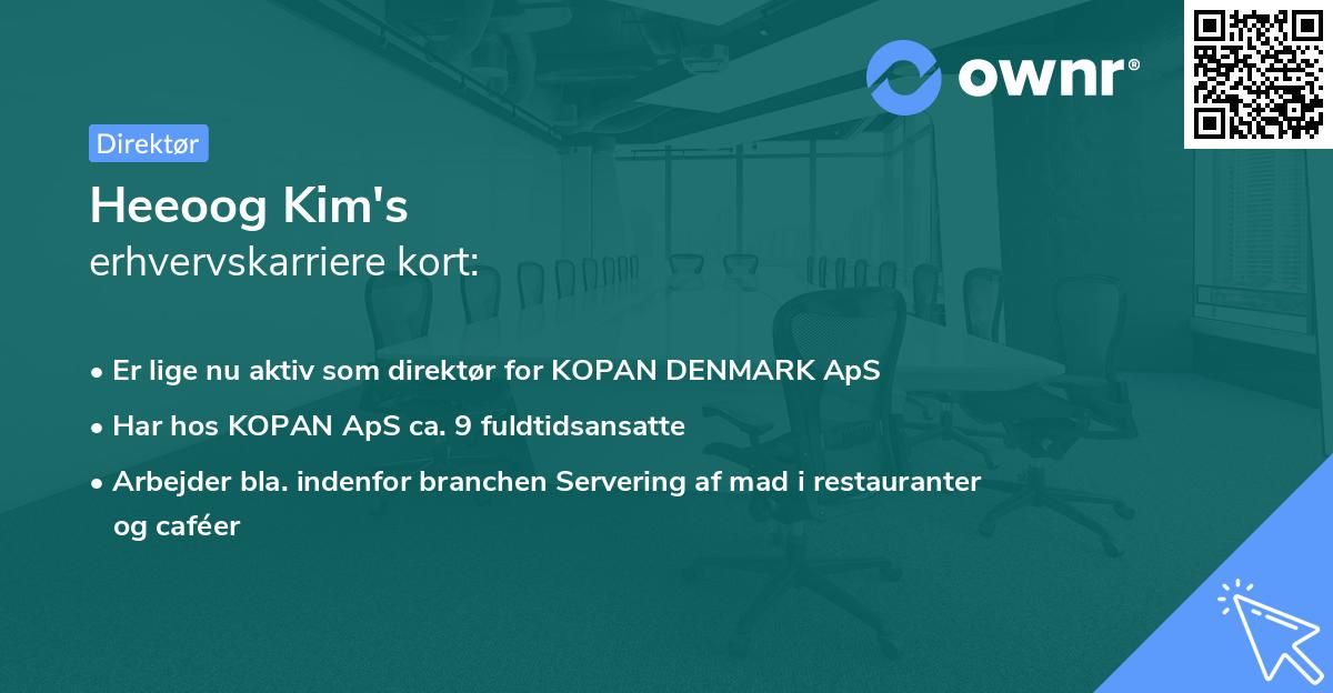 Heeoog Kim's erhvervskarriere kort