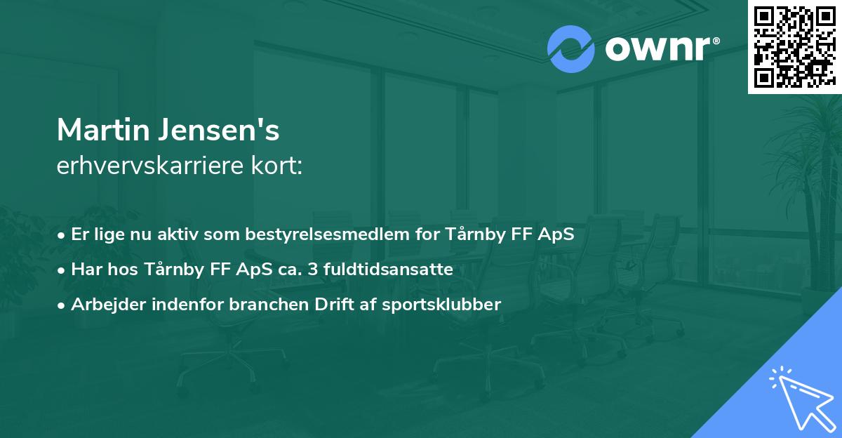 Martin Jensen's erhvervskarriere kort