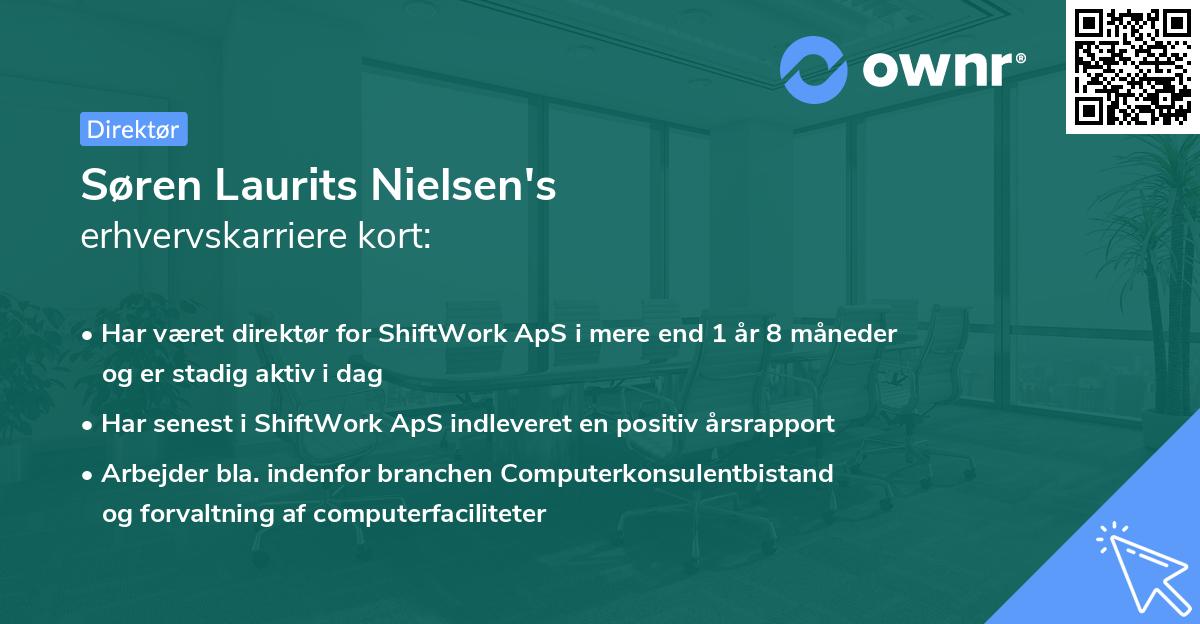 Søren Laurits Nielsen's erhvervskarriere kort