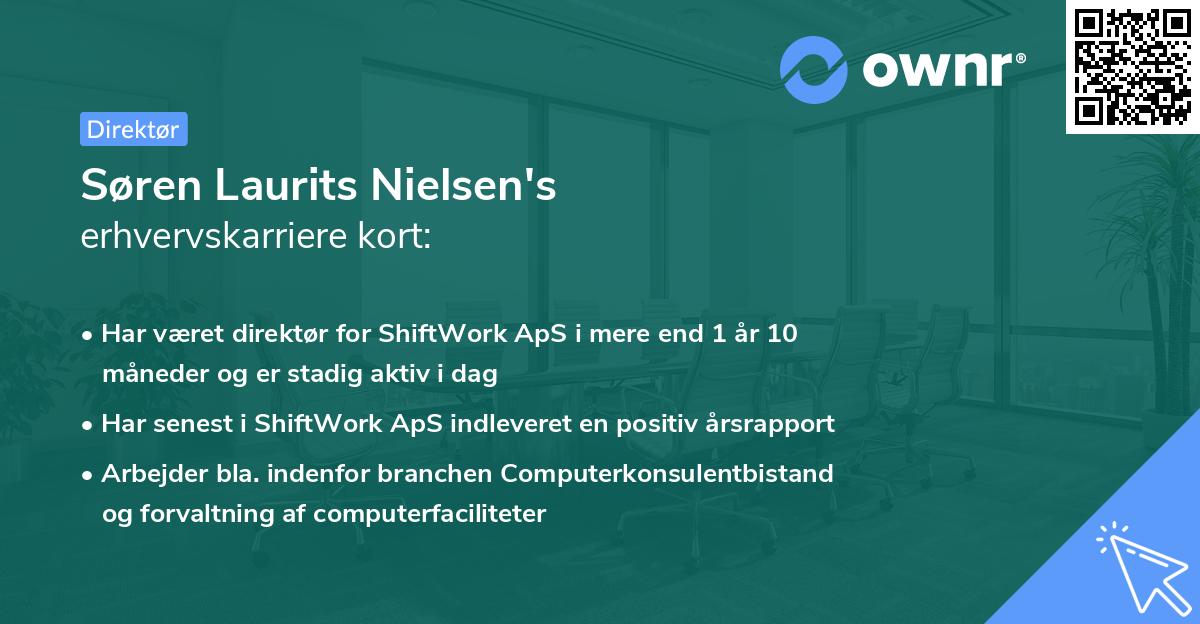 Søren Laurits Nielsen's erhvervskarriere kort
