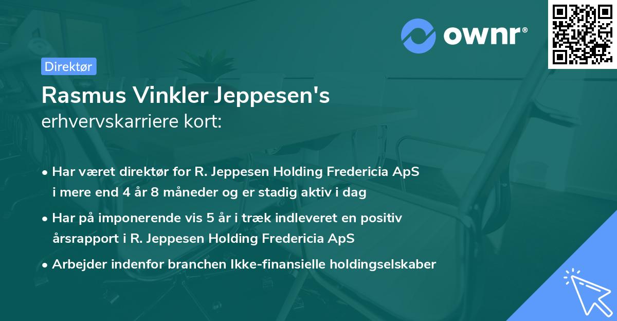 Rasmus Vinkler Jeppesen's erhvervskarriere kort